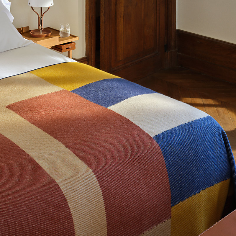 Casaqu'Echiquier blanket | Hermès USA Casaqu'Echiquier blanket | Hermès USA
